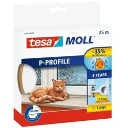 tesa INSULATION Dichtungsband aus Gummi L 25 m x 9 mm Weiß