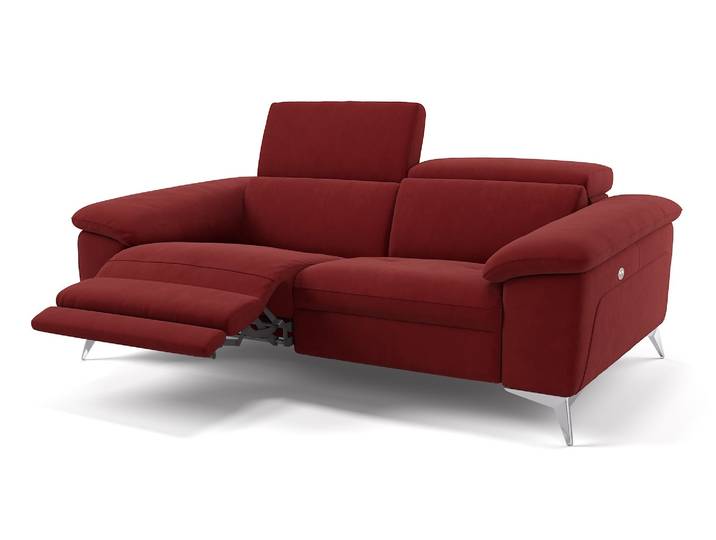 Stoff 2 Sitzer Couch STELLA mit Relaxfunktion