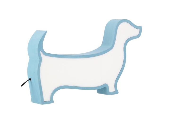 Kindertischleuchte Dog, Blau, Kunststoff, 3.5x18x32 cm, RoHS, Europäischer Sicherheitsstandard, einfach zu transportieren, Lampen & Leuchten, Innenbeleuchtung, Kinderzimmerlampen, Kindertischleuchten