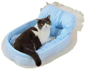 Uplift Essentials Lace Trimmed Pet Princess Sofa Bed blue