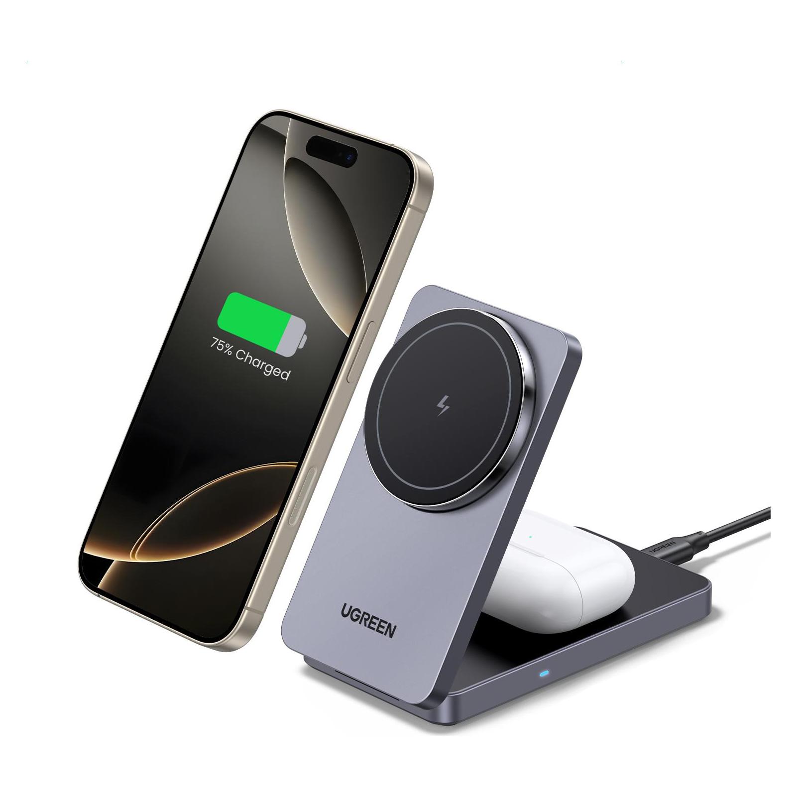 Ugreen 2-in-1 Magnetic Wireless Charger (20 W) (45056-UG)