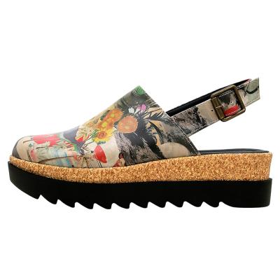 Clog DOGO "Akita Lucid Dreaming Damen Sandalen", Damen, Gr. 38, Normalschaft, beige (natur), Lederimitat, Schuhe Clog, Handgefertigt