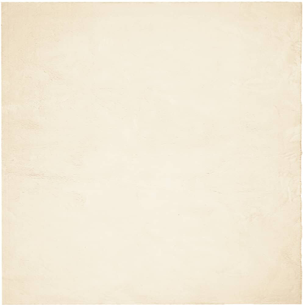 17 Stories Rug "HUARTE" Short Pile Soft and Washable Cream Cream Square 120cm
