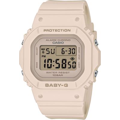 Chronograph CASIO BABY-G, beige (creme, creme, grau), Armbanduhren, Damen, creme, Chronograph, Quarzuhr, Armbanduhr, Damenuhr, automatischer Kalender, digital, Timer