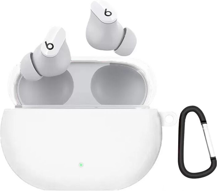INF CP438 Silikon-Schutzhülle mit Karabiner für Beats Studio Buds – Mitternachtsblau Weiß