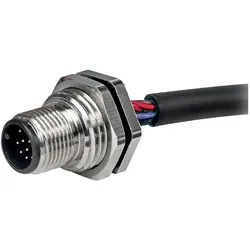 RS PRO M12 Panel Mount Male,12W, 100mm,M16x1.5, Elektronikkabel + Stecker