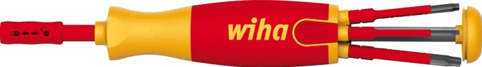 Wiha Schraubendreher mit Bit Magazin LiftUp electric (rot/gelb, 7-teilig)