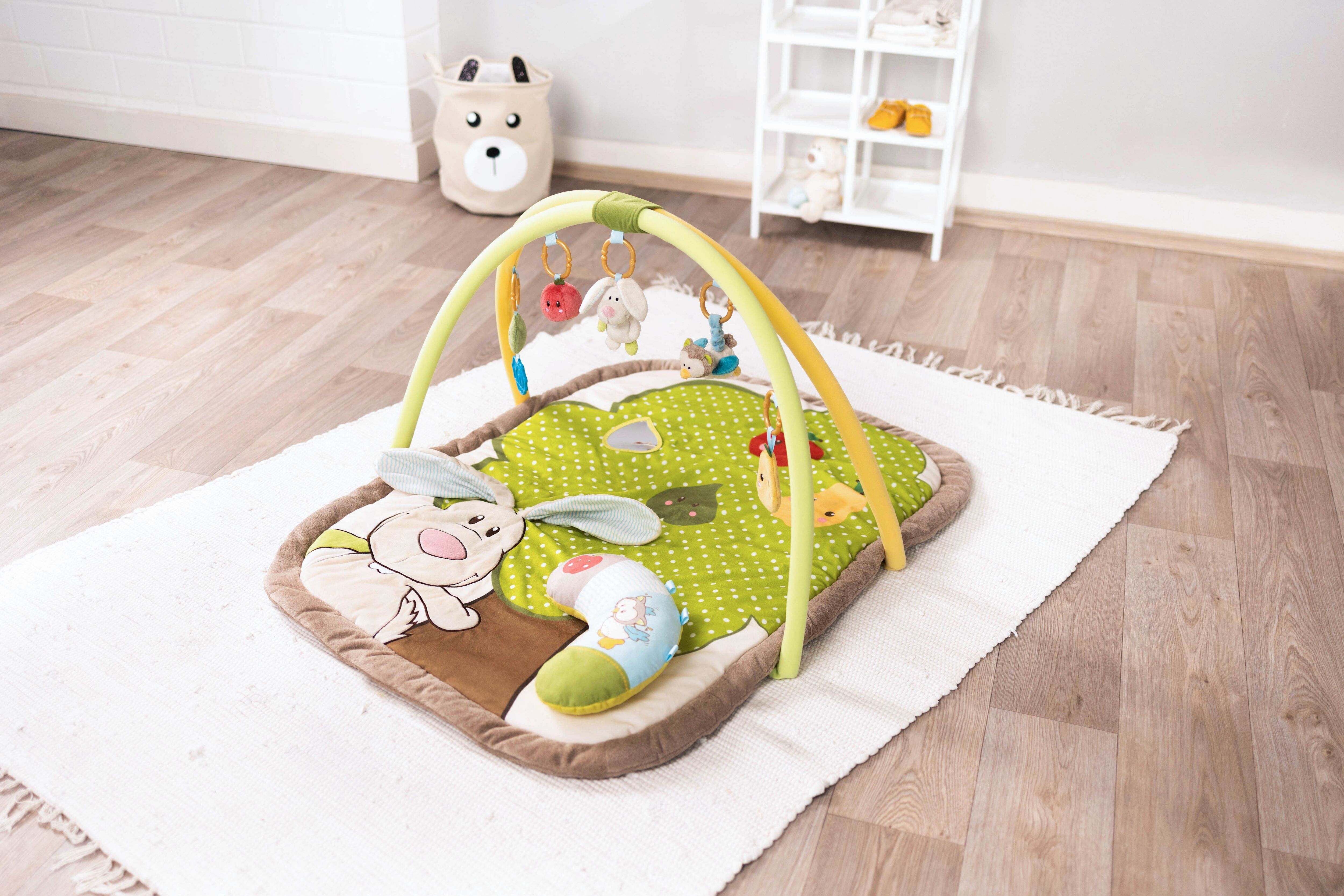 Baby Gym NICI "My First NICI Kollektion, 3-D Activity-Decke", bunt, Spielbögen, Kinder, Polyester, Baby Gym, mit Spielkissen Hase und Eule