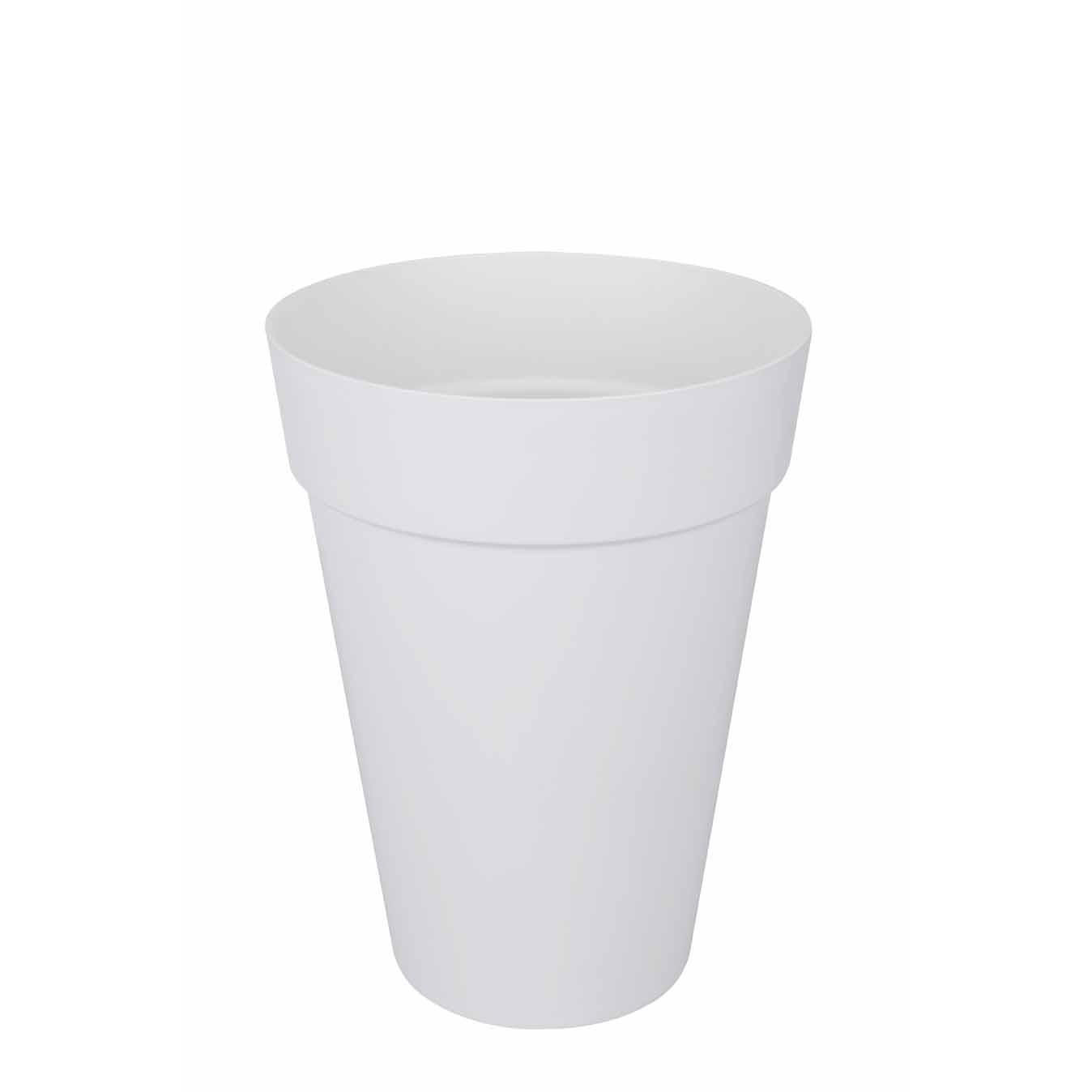 Elho Loft Urban Ronde Hoge Plantenbak - Wit - Hoogte: 28 cm