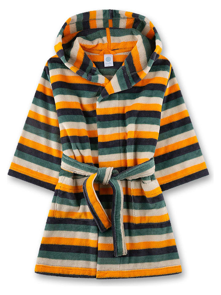 Sanetta Bademantel in Orange/ Grün - 98
