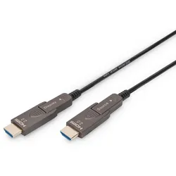 Digitus 4K - HDMI AOC Hybrid Glasfaserkabel mit 15m abnehmbaren Stecker