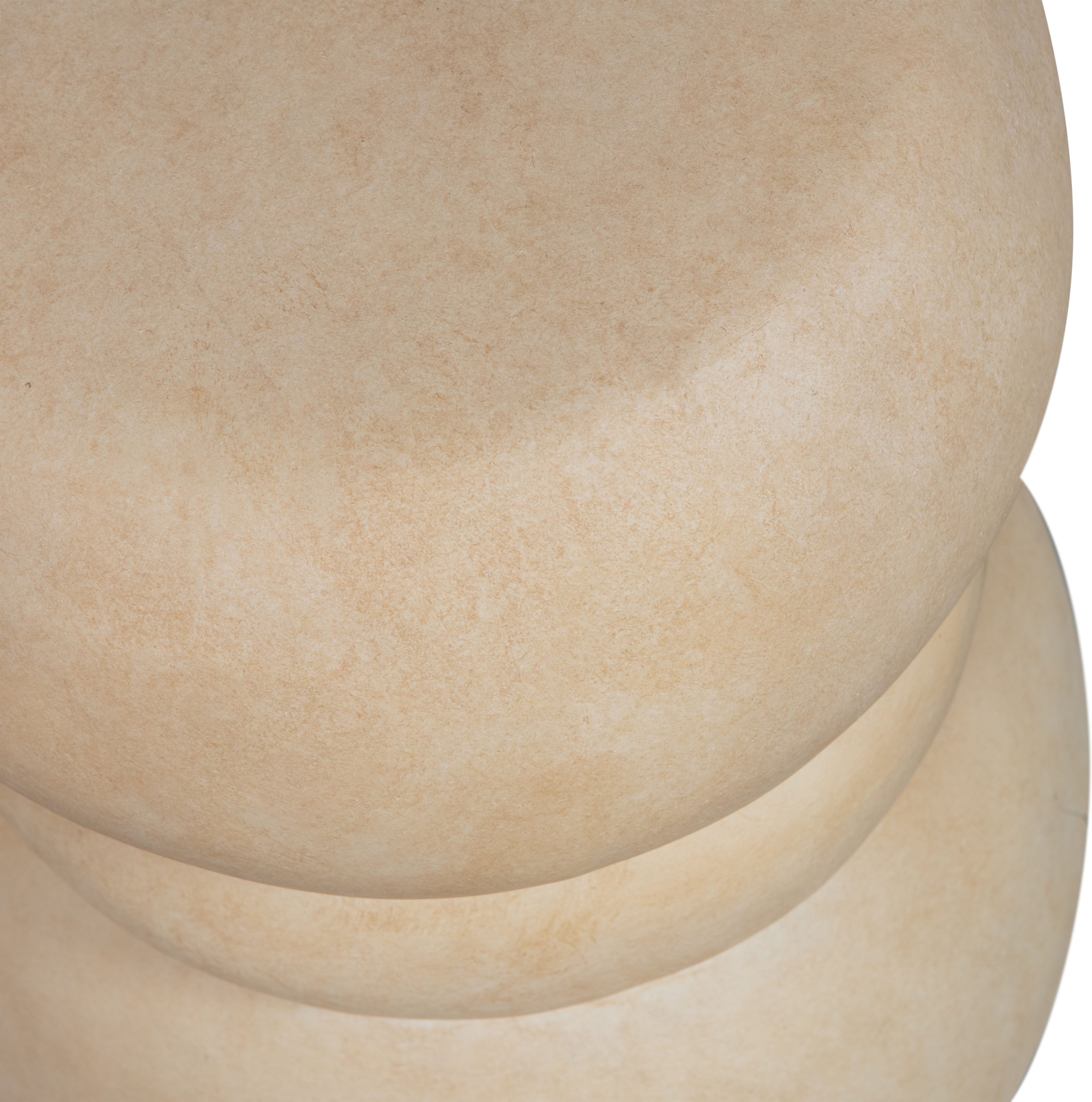 Beistelltisch WOOOD "Yvo aus Fiberclay in Betonoptik, organisch gestapelt 37x35x47 cm", beige (natur), B:37cm H:47cm T:35cm, Tische, Beistelltisch, Tragkraft 20 kg, Materialstärke 1 cm, Sitzfläche Ø 33 cm