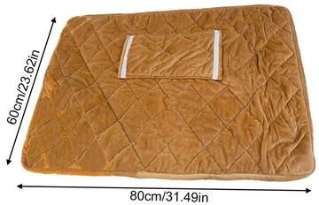Inspired Finds USB Cordless Heated Blanket Soft Electric Heating Shawl Blanket For Winter Comfort brown