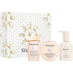 395ml Kérastase Gloss Absolu Cream Trio XMas Set (Shampoo 80ml + Mask 75ml + Cream 240ml)