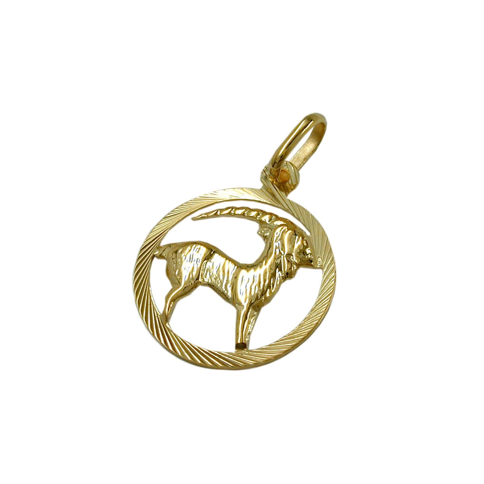 Gallay Anhänger 15mm Sternzeichen Steinbock 9Kt GOLD