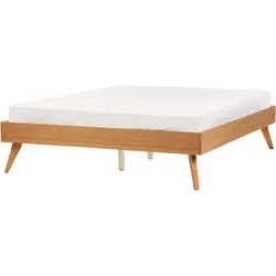BETT ohne Kopfteil 120/200 MDF-Platte Hellbraun Berric