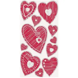 6x Heyda, Sticker, Motivsticker Herzen (11 Sticker)