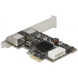 Delock PCI Express x1 Karte zu 2 x PS/2 und USB Pfostenstecker, Kontrollerkarte