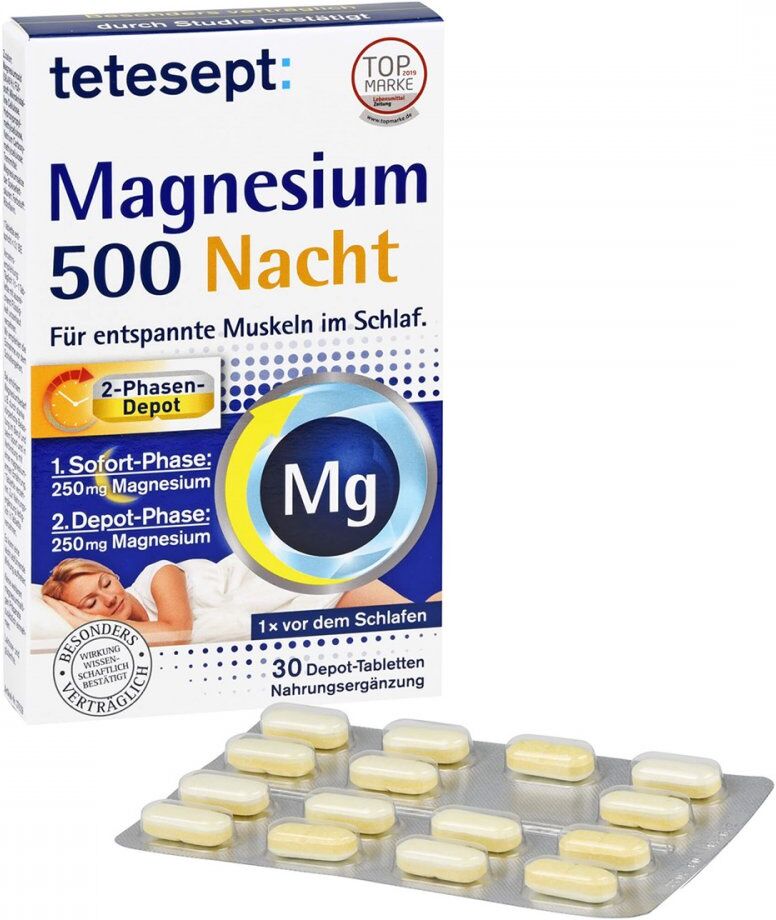 Tetesept Magnesium 500 Nacht Tabletten 30stk