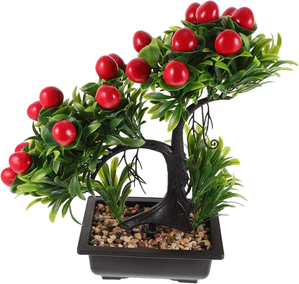 Realistische Nep Bonsai Plant - Groene Kunstboom voor Interieur Decoratie - B/D/H: 30 x 12 x 32 cm