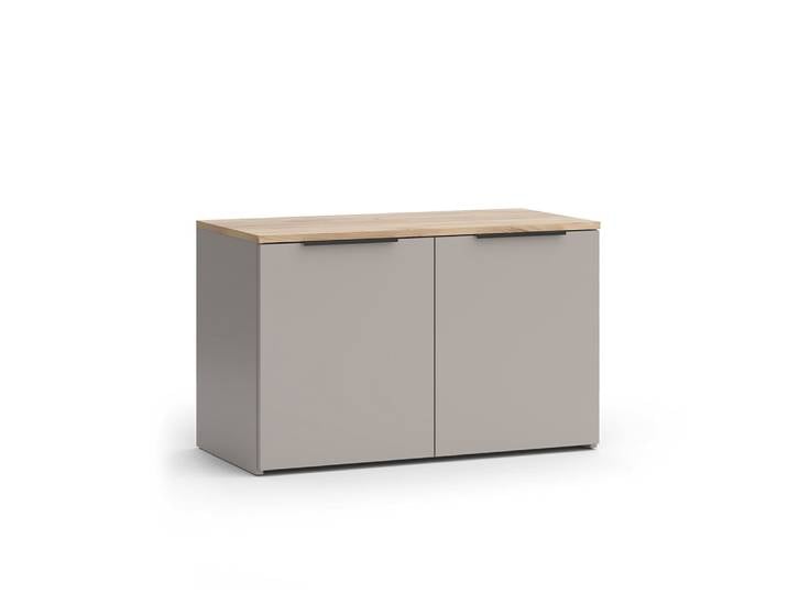 Commode avec 2 portes grège 80x50 cm
