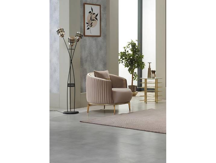 JVmoebel Sessel Eleganter Polstersessel in Beige für modernes Wohnen (Sessel), Made in Europa