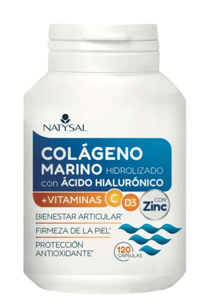 Natysal Colágeno Marinho Hidrolisado com Ácido Hialurônico 120 Tabs