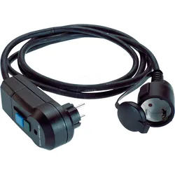 EL PS VL - Personenschutz-Stecker mit Verlängerung, 16 A, 250 V, schwarz