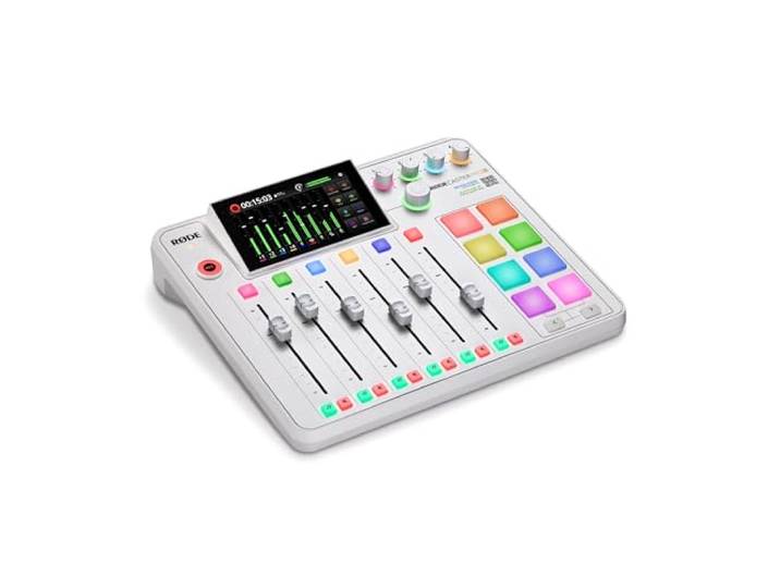 RØDE RØDECaster Pro II Allt-i-ett Produktionslösning för Podcasting, Streaming, Musikproduktion och Innehållsskapande (Vit)