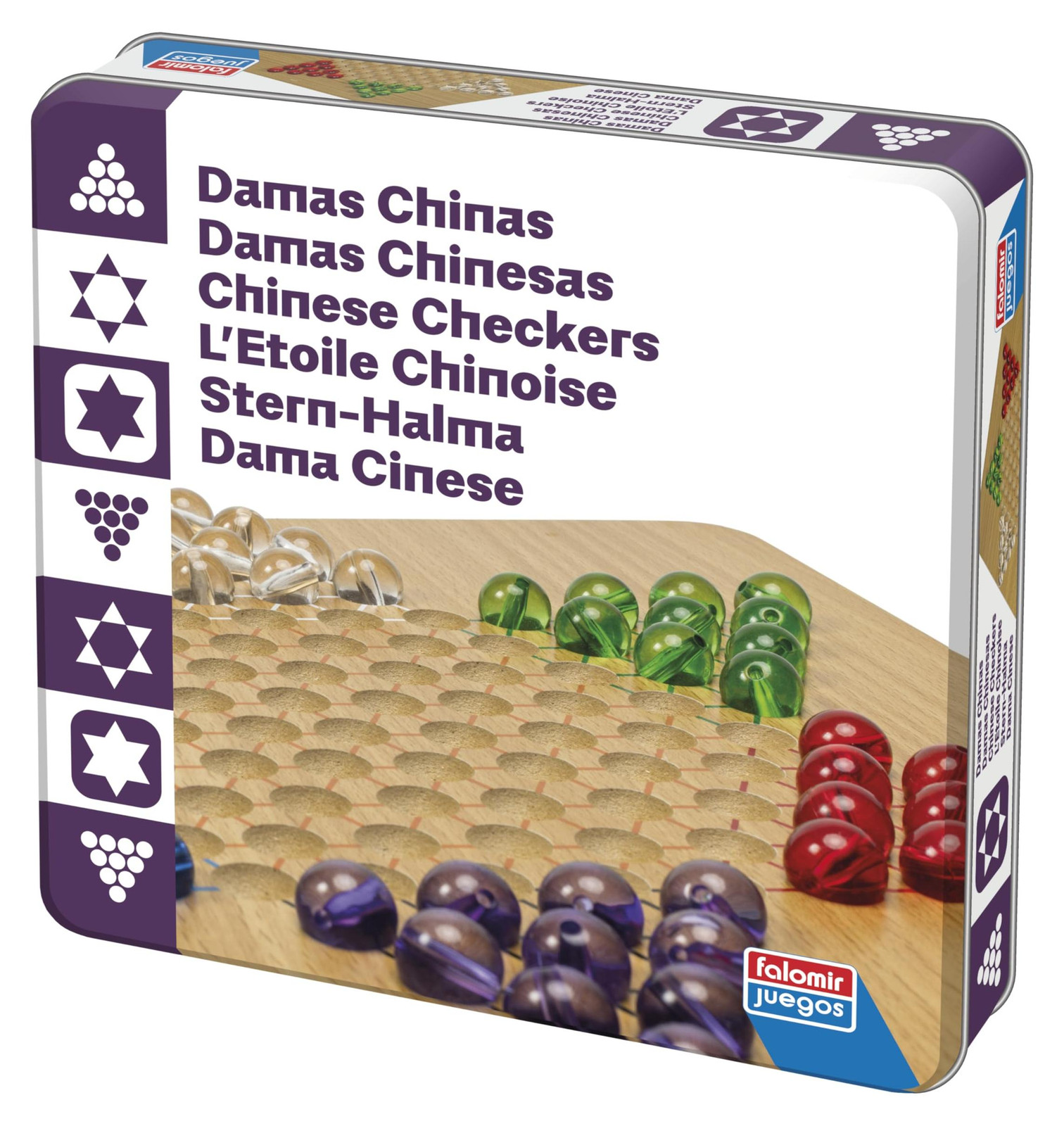 Falomir Chinese Dames Deluxe Strategisch Bordspel in Blikdoos