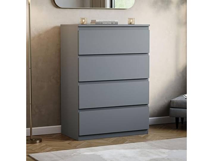 Vida Designs Denver Kommoden, 4 Schubladen, Grau