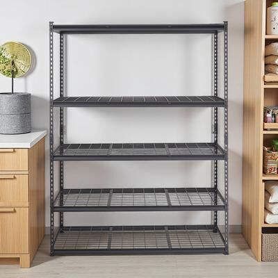 ZWYO HOSIMU "78"" H Heavy Duty Metal Storage Shelving Unit, 5-Tier Adjustable Wire Rack with 2000 lbs Capacity, Organizer for Garage, Basement"