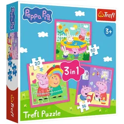 3-in-1-Puzzle – Peppa und Freunde – Peppa Pig Trefl 34873