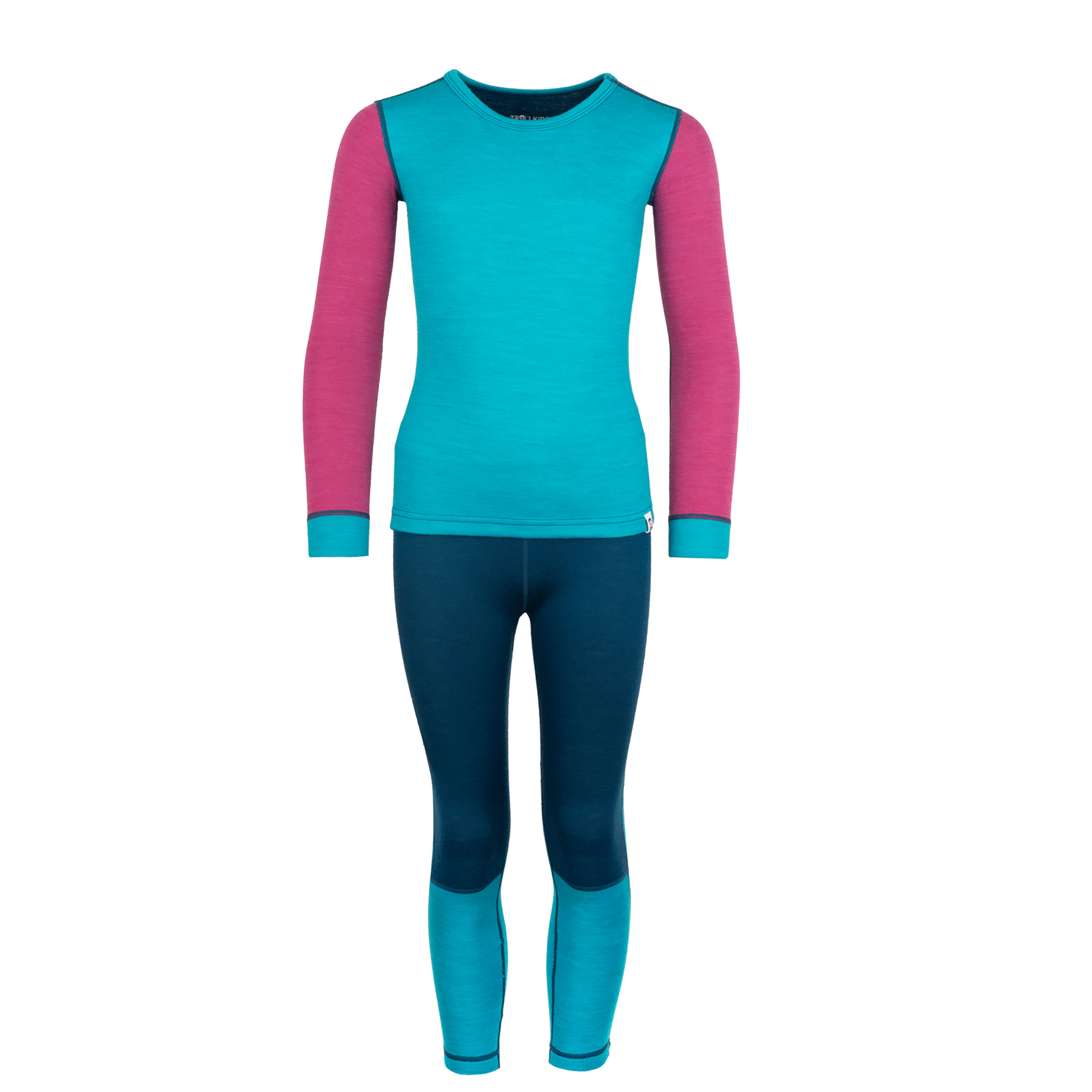 Trollkids Merino II Unterwäsche Set Kinder Merino Unterwäsche tuerkis Größe 164 Hautfreundlich Merinowolle