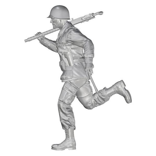 CMK US WW2 Soldier (101 Airborne) Running w.M2 Machine Gun over his Shoulder (129-F35335)