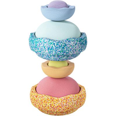 Balancetrainer STAPELSTEIN "Stapelstein Inside Set, 8 Teile", bunt (pastel), Balancetrainer, Kinder, EPP (Expanded Polypropylene), Made in Germany