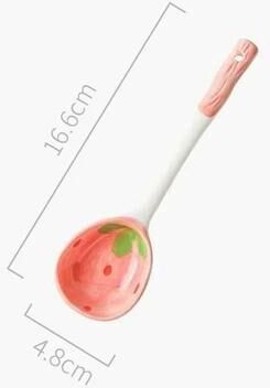 Uplifted Finds Cute Strawberry Ceramic Ramen Bowl With Matching Spoon spoon
