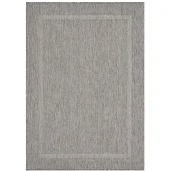 Balkonteppich Einfarbig Wetterfest Waschbar Strapazierfähig Terrasse Garten Schadstoffgeprüft Grau 120x170 cm – ALSTER von Kadima Design