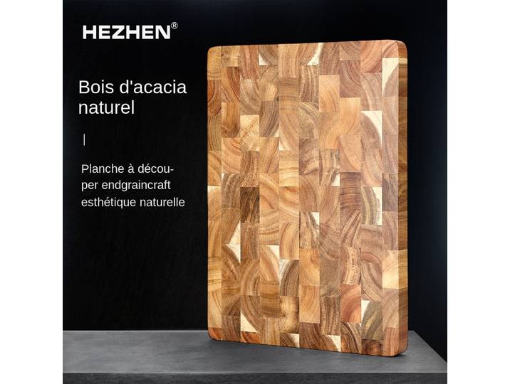 HEZHEN planche à découper Double face utilisant une planche à découper d'épissure en bois d'acacia de qualité supérieure, outils de cuisine étanches à l'eau et à l'humidité