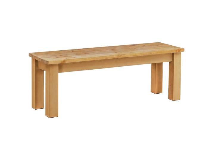 Boxxx Sitzbank, Weiß, Laugenfarbig, Holz, Kiefer, massiv, 2-Sitzer, 130x46x40 cm, Holzmöbel, Sitzgelegenheiten Holz, Holzbänke