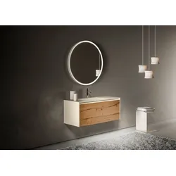 Sormani Badmöbel-Set Studio51 Holzoptik Braun Eiche