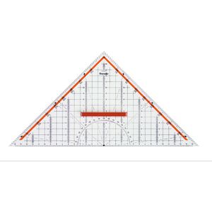 Rotring Geodreieck S0699270, 32 cm Hypotenuse, mit abnehmbarem Griff