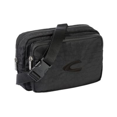 Bauchtasche CAMEL ACTIVE "Journey", Damen, Gr. B/H/T: 22cm x 15cm x 10cm, schwarz, Nylon, aufgeraut, bestickt, clean, unifarben, Taschen, aus leichtem robusten Nylon, funktional perfekt für alle Lebenslagen