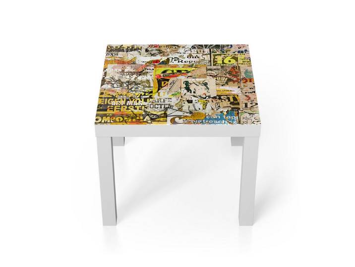 DEQORI Couchtisch 'Urbanes Kaleidoskop', Glas Beistelltisch Glastisch modern