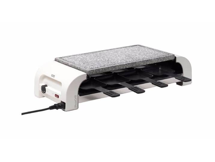 Stöckli Pizzagrill for 8 Hot Stone Raclette- u. Pizzagrill – Raclette Ofen/Raclette Grill – weiss