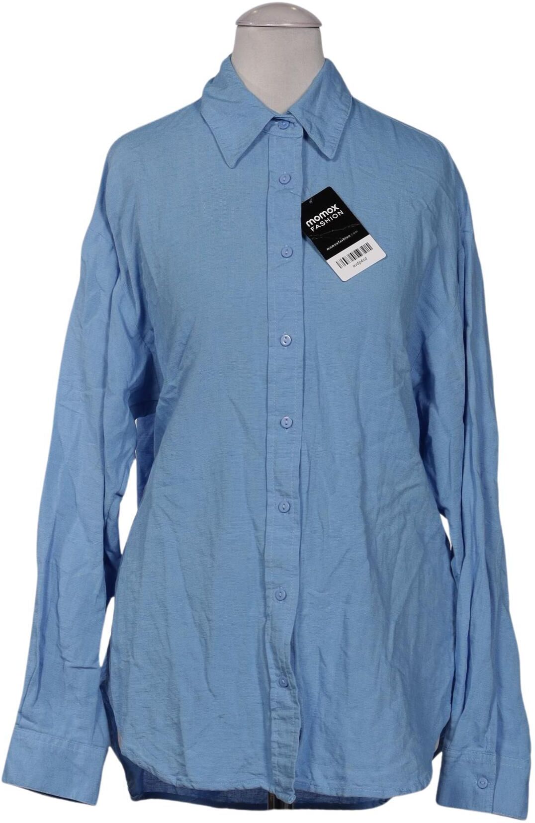 Stradivarius Damen Bluse, Hellblau, Gr. XS, Leinen / Viskose / Baumwolle - Second Hand