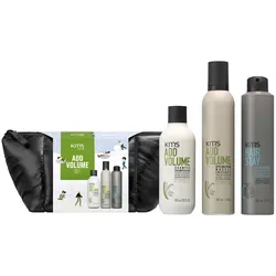 900ml KMS ADDVOLUME Set (Shampoo 300ml + Foam 300ml + Hairspray 300ml + Pouch)