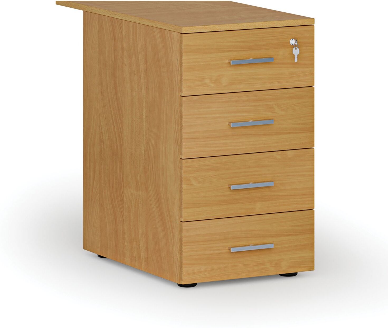 B2B Partner Schreibtischcontainer PRIMO WOOD, 4 Schubladen, Buche
