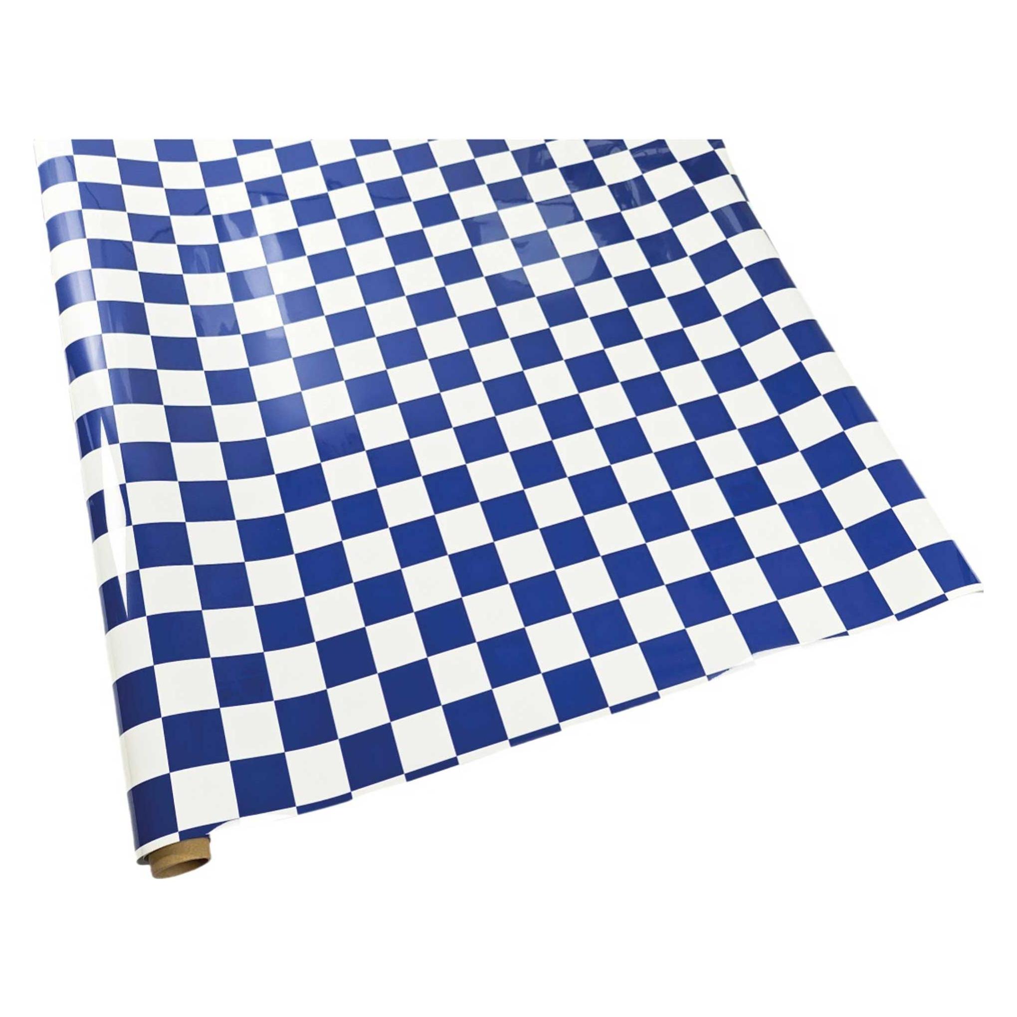 Planet-Hobby Bügelfolie Blau / Weiss Quadrat (3x3cm) 10 Meter (FL-020-4-10m)