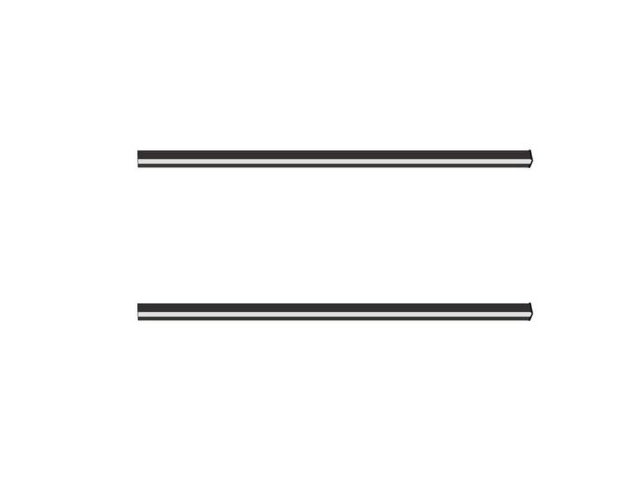 Nettlife Led-Wandleuchte Natale (2er-Set), Schwarz, Metall, LED integrated, 100x3x4 cm, Lampen & Leuchten, Innenbeleuchtung, Wandleuchten